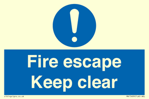 MA15499: Fire escape Keep clear