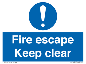 MA15499: Fire escape Keep clear