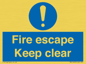 MA15499: Fire escape Keep clear