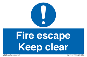 MA15499: Fire escape Keep clear