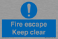 MA15499: Fire escape Keep clear