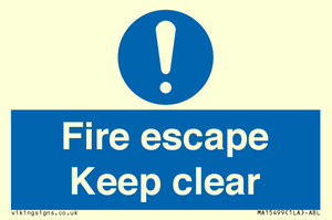 MA15499: Fire escape Keep clear