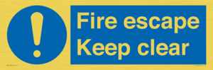 MA15499: Fire escape Keep clear