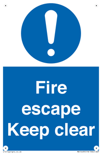 MA15499: Fire escape Keep clear