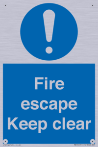 MA15499: Fire escape Keep clear
