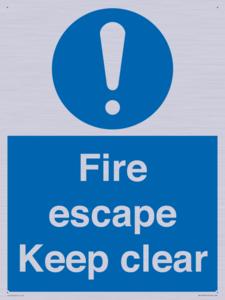 MA15499: Fire escape Keep clear