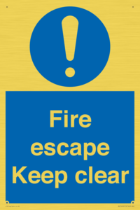 MA15499: Fire escape Keep clear