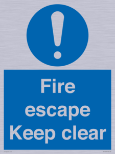 MA15499: Fire escape Keep clear