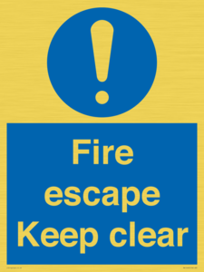 MA15499: Fire escape Keep clear