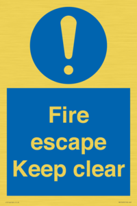 MA15499: Fire escape Keep clear
