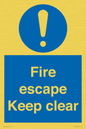 MA15499: Fire escape Keep clear