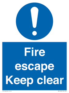 MA15499: Fire escape Keep clear