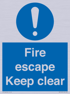 MA15499: Fire escape Keep clear