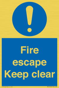 MA15499: Fire escape Keep clear