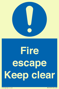 MA15499: Fire escape Keep clear
