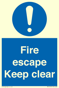 MA15499: Fire escape Keep clear