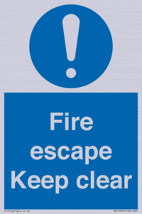 MA15499: Fire escape Keep clear