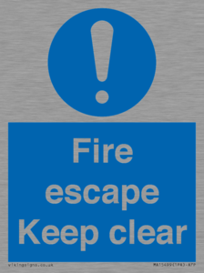 MA15499: Fire escape Keep clear