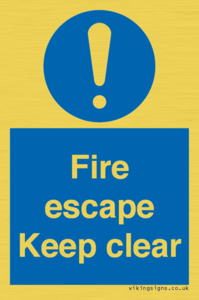 MA15499: Fire escape Keep clear