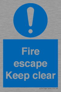 MA15499: Fire escape Keep clear