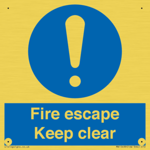 MA15499: Fire escape Keep clear
