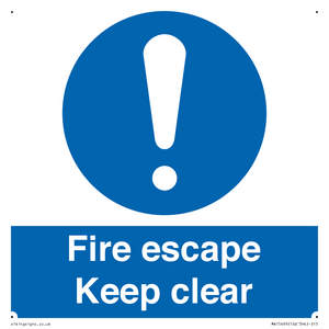 MA15499: Fire escape Keep clear