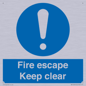 MA15499: Fire escape Keep clear