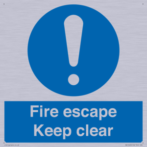 MA15499: Fire escape Keep clear