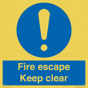MA15499: Fire escape Keep clear