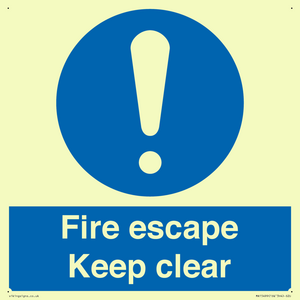 MA15499: Fire escape Keep clear