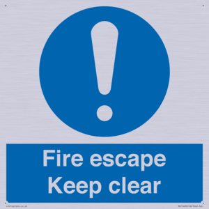 MA15499: Fire escape Keep clear