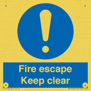 MA15499: Fire escape Keep clear