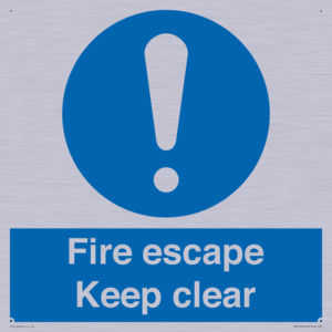 MA15499: Fire escape Keep clear