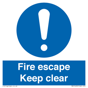 MA15499: Fire escape Keep clear