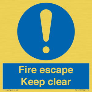 MA15499: Fire escape Keep clear