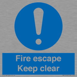 MA15499: Fire escape Keep clear