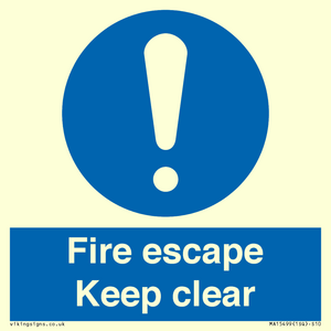 MA15499: Fire escape Keep clear