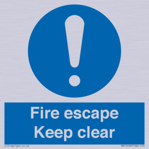 MA15499: Fire escape Keep clear