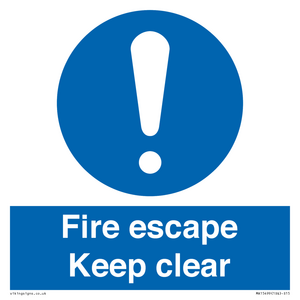 MA15499: Fire escape Keep clear