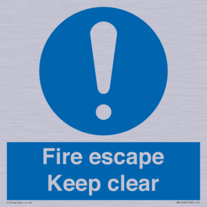 MA15499: Fire escape Keep clear