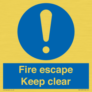 MA15499: Fire escape Keep clear