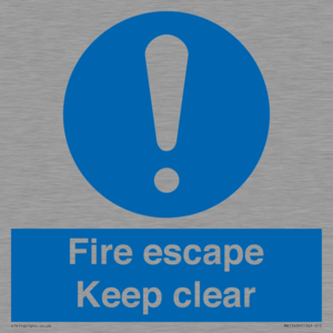 MA15499: Fire escape Keep clear