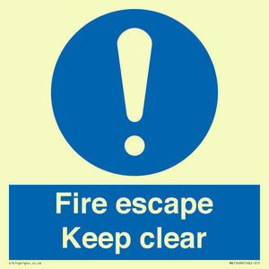 MA15499: Fire escape Keep clear