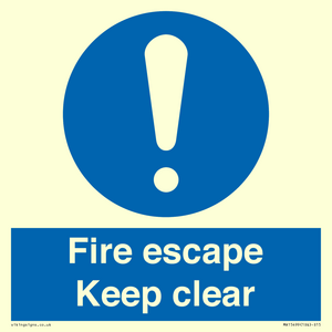 MA15499: Fire escape Keep clear