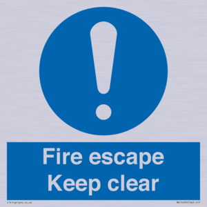 MA15499: Fire escape Keep clear