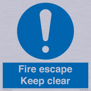 MA15499: Fire escape Keep clear