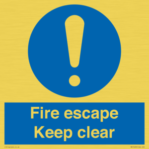 MA15499: Fire escape Keep clear