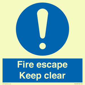 MA15499: Fire escape Keep clear