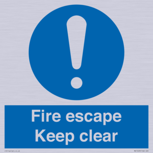 MA15499: Fire escape Keep clear