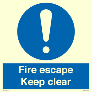 MA15499: Fire escape Keep clear